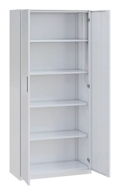 SLIM CONCEPT 03 skříň policová, 2-dvéřová, 1950x900x400 mm, bílá/úchytka antracit